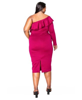 Plus Size Val Ruffled Bodycon Dress