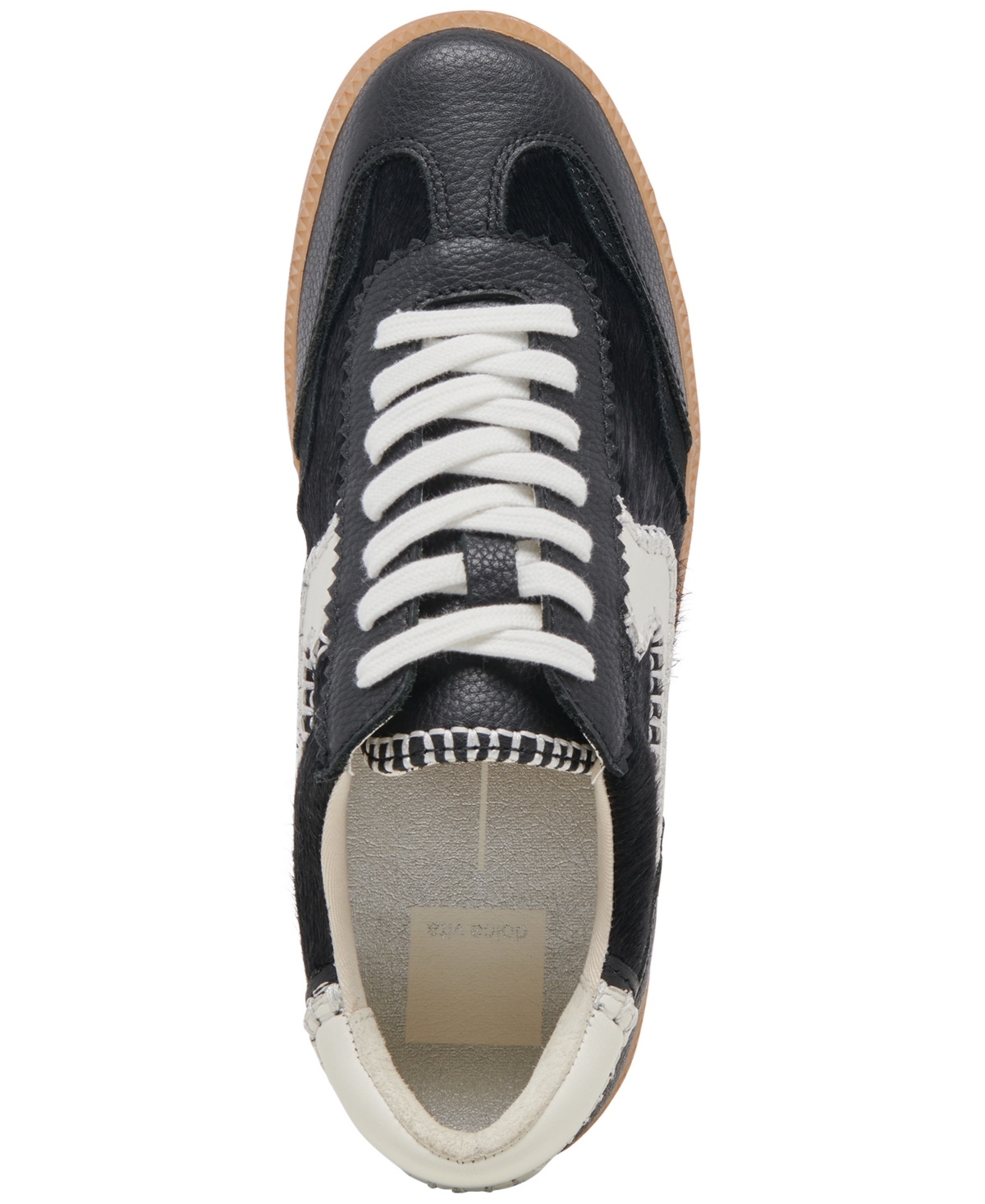 Shop Dolce Vita Women's Notice Stitch Low-profile Lace-up Sneakers In Onyx Multi