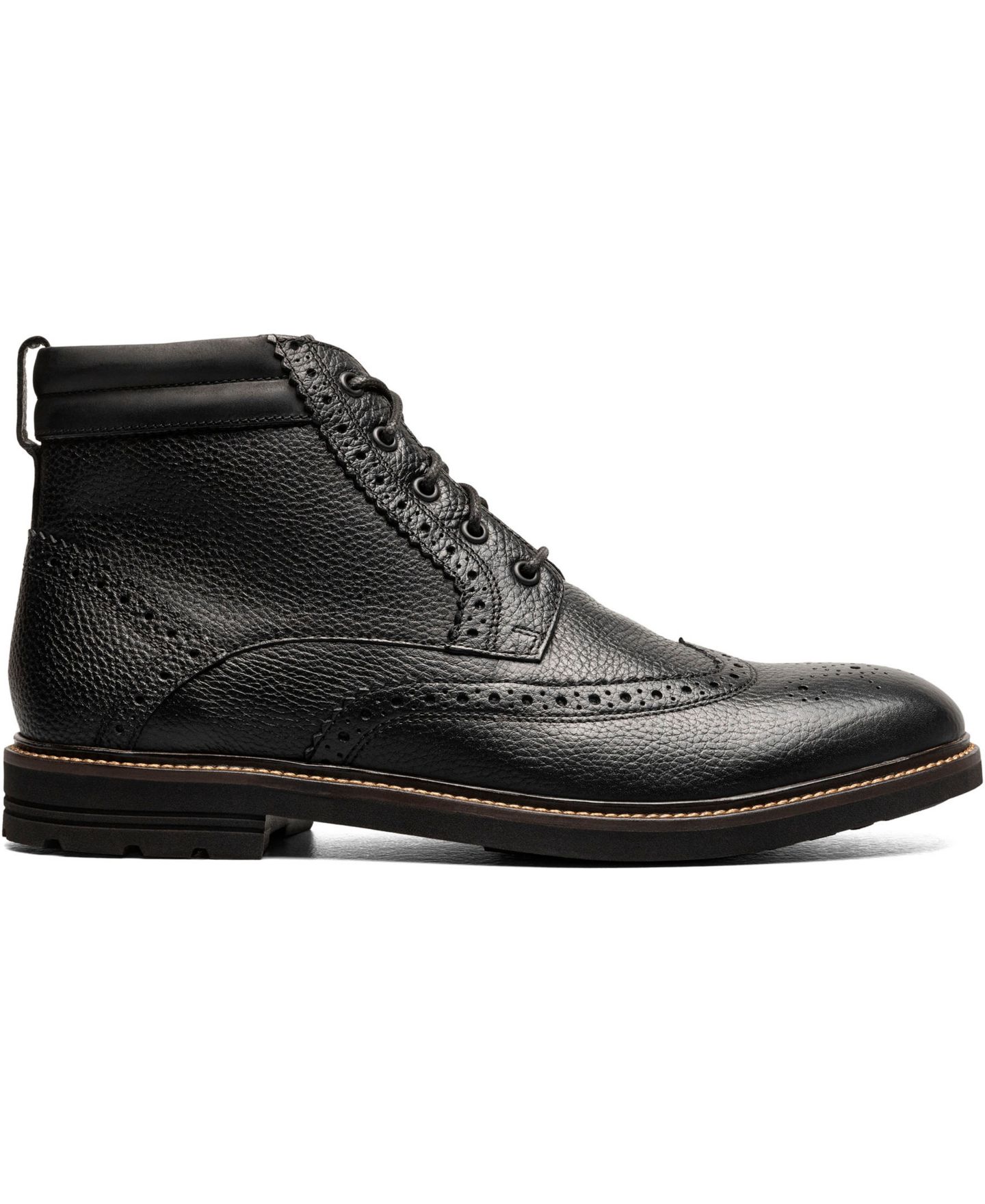 Мужские ботинки Nunn Bush Odell II Wingtip Boot, цвет: Чёрный — фото 7