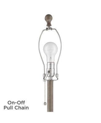 Traditional Buffet Table Lamps 28" Tall Set of 2 Natural Candlestick Cream Bell Shade for Dining Room