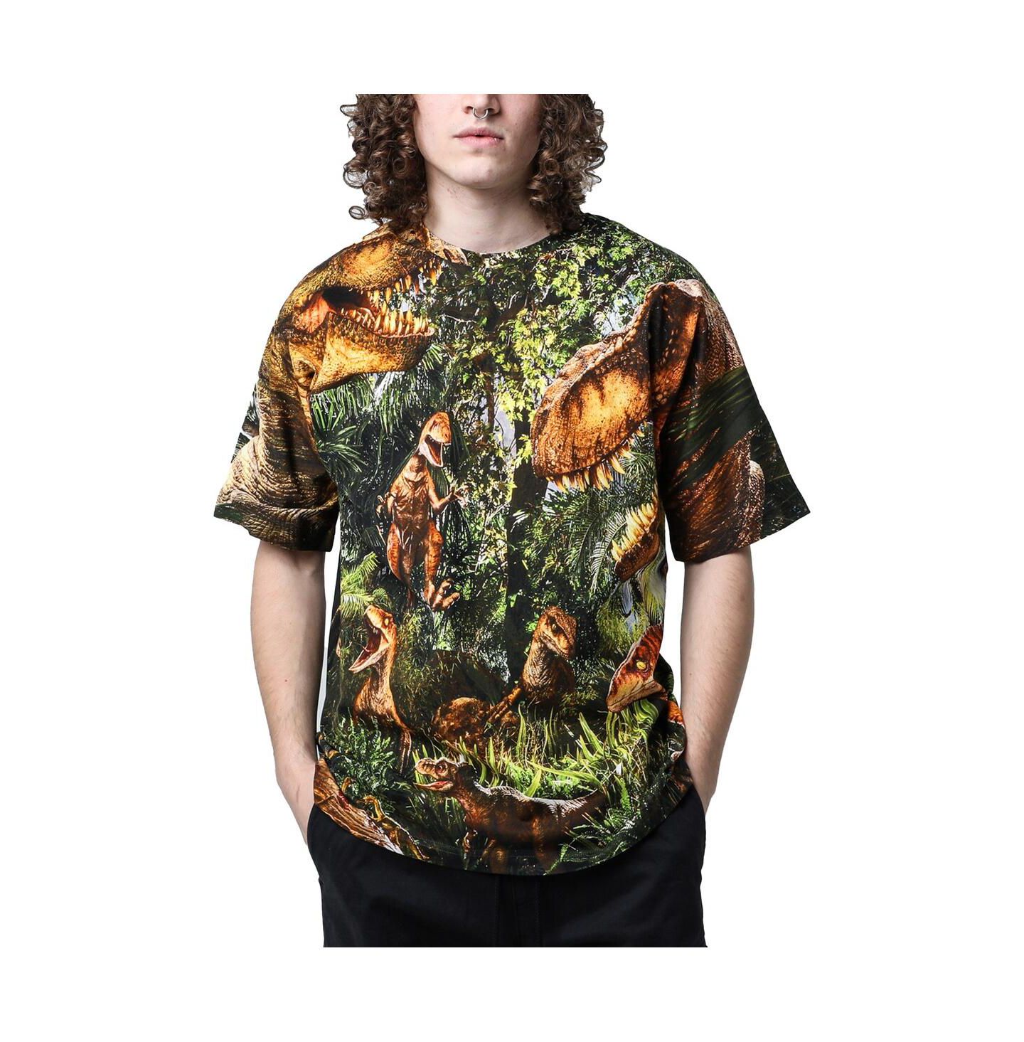 Футболка DUMBGOOD Green Jurassic Park the Predators Big Print Graphic — фото 1