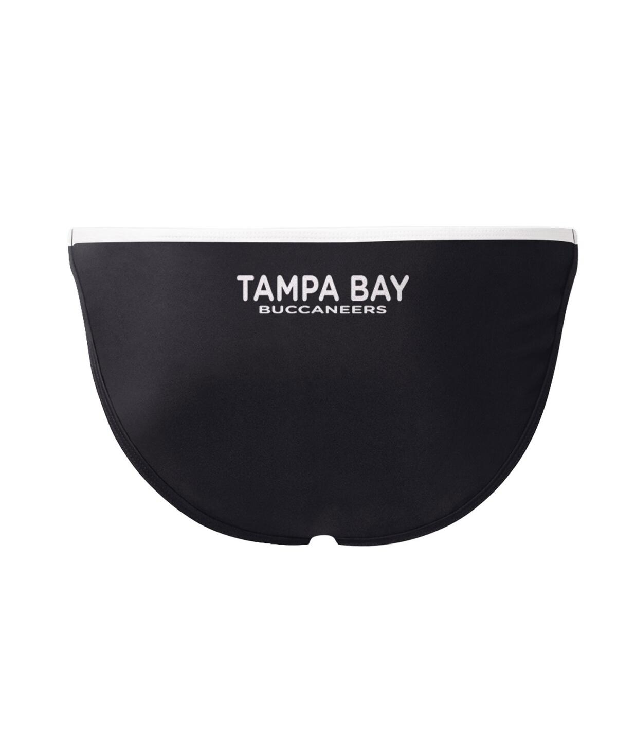 G-III 4HER BY CARL BANKS WOMEN'S BLACK TAMPA BAY BUCCANEERS PLAY ACTION BIKINI BOTTOM 