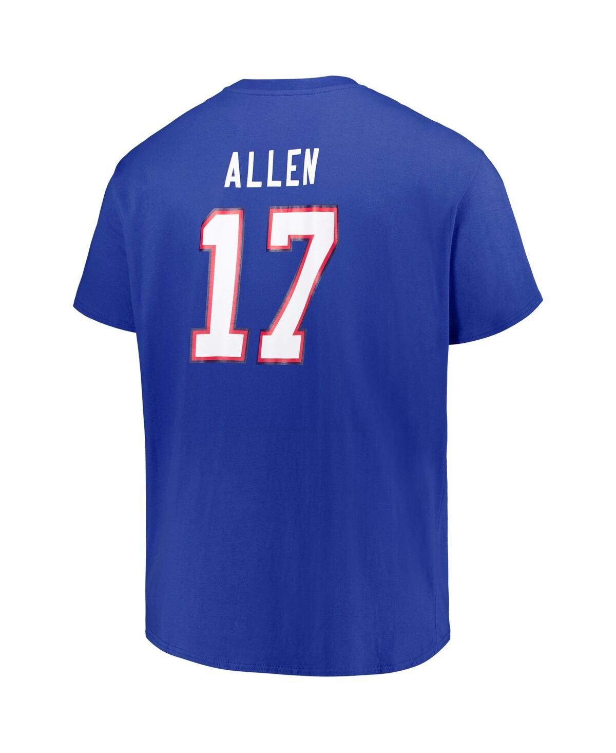 Fanatics Men's Josh Allen Royal Buffalo Bills Big Tall T-shirt In Royal