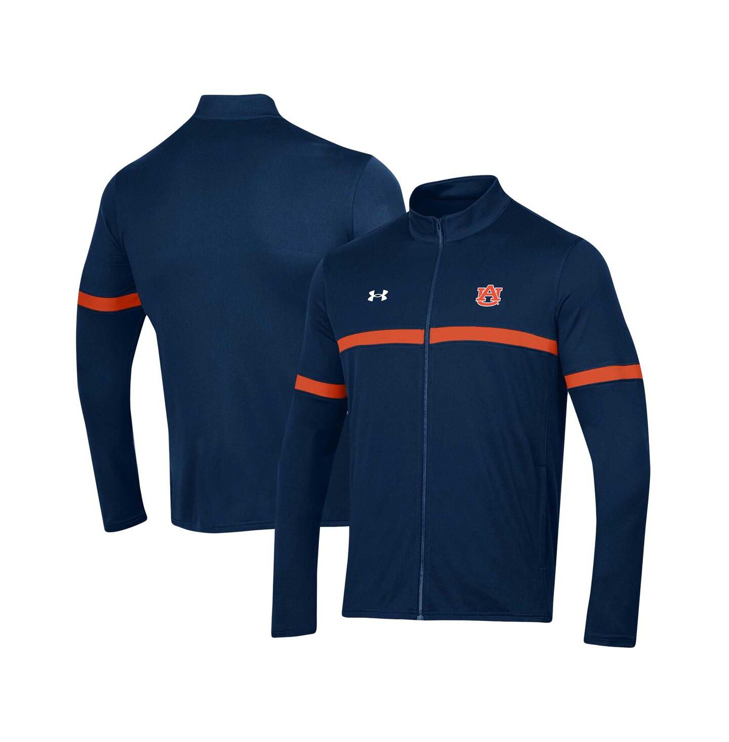 Мужская куртка Under Armour Navy Auburn Tigers 2023 Assist Warm Up Full-Zip — фото 1