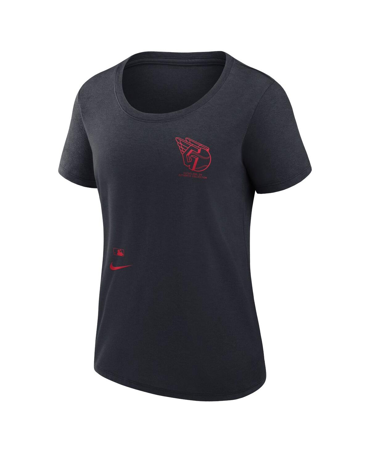 Nike Navy Cleveland Guardians Authentic Collection Performance Scoop Neck T-shirt In Navy