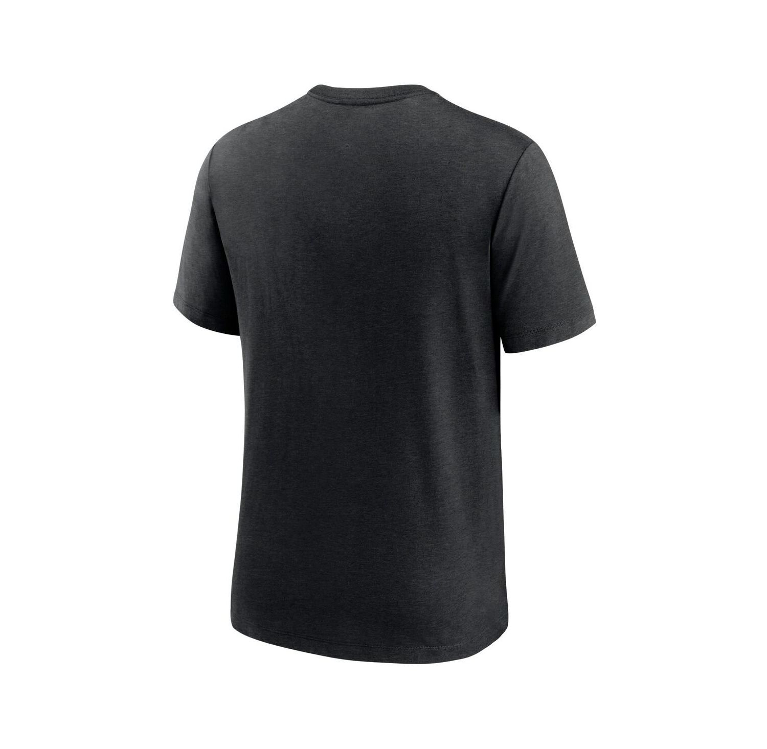 Men's Heather Black Arizona Diamondbacks Cooperstown Collection Local Stack Tri-Blend T-Shirt