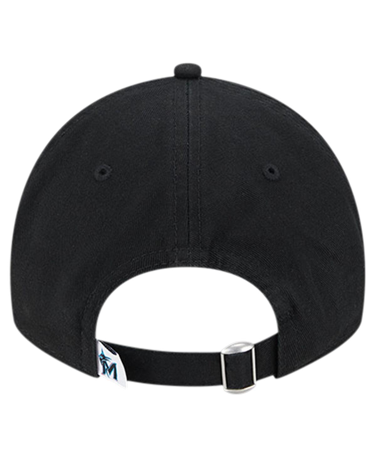 New Era Big Boys and GirlsMiami Marlins Team Color 9TWENTY Adjustable Hat - Black