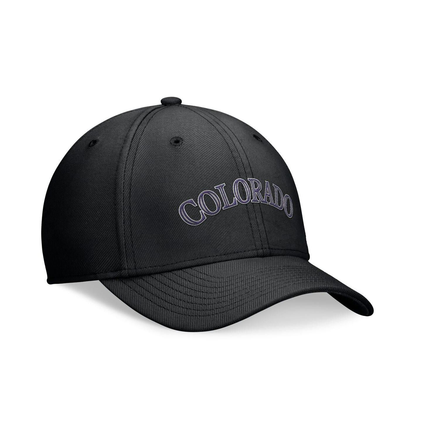 Мужская кепка Nike Black Colorado Rockies Evergreen Performance Flex Hat — фото 3