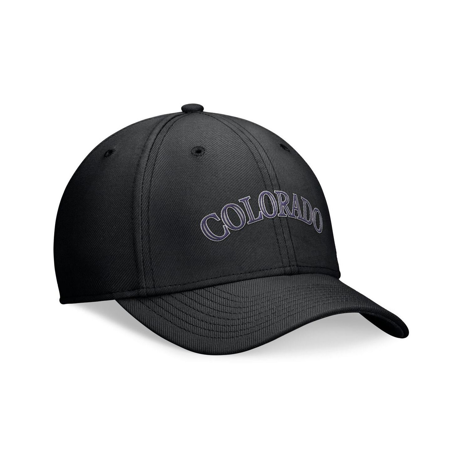 Men's Black Colorado Rockies Evergreen Performance Flex Hat