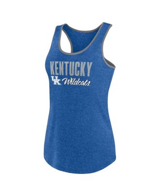 Women's Heather Royal Kentucky Wildcats Fuel Racerback Tank Top