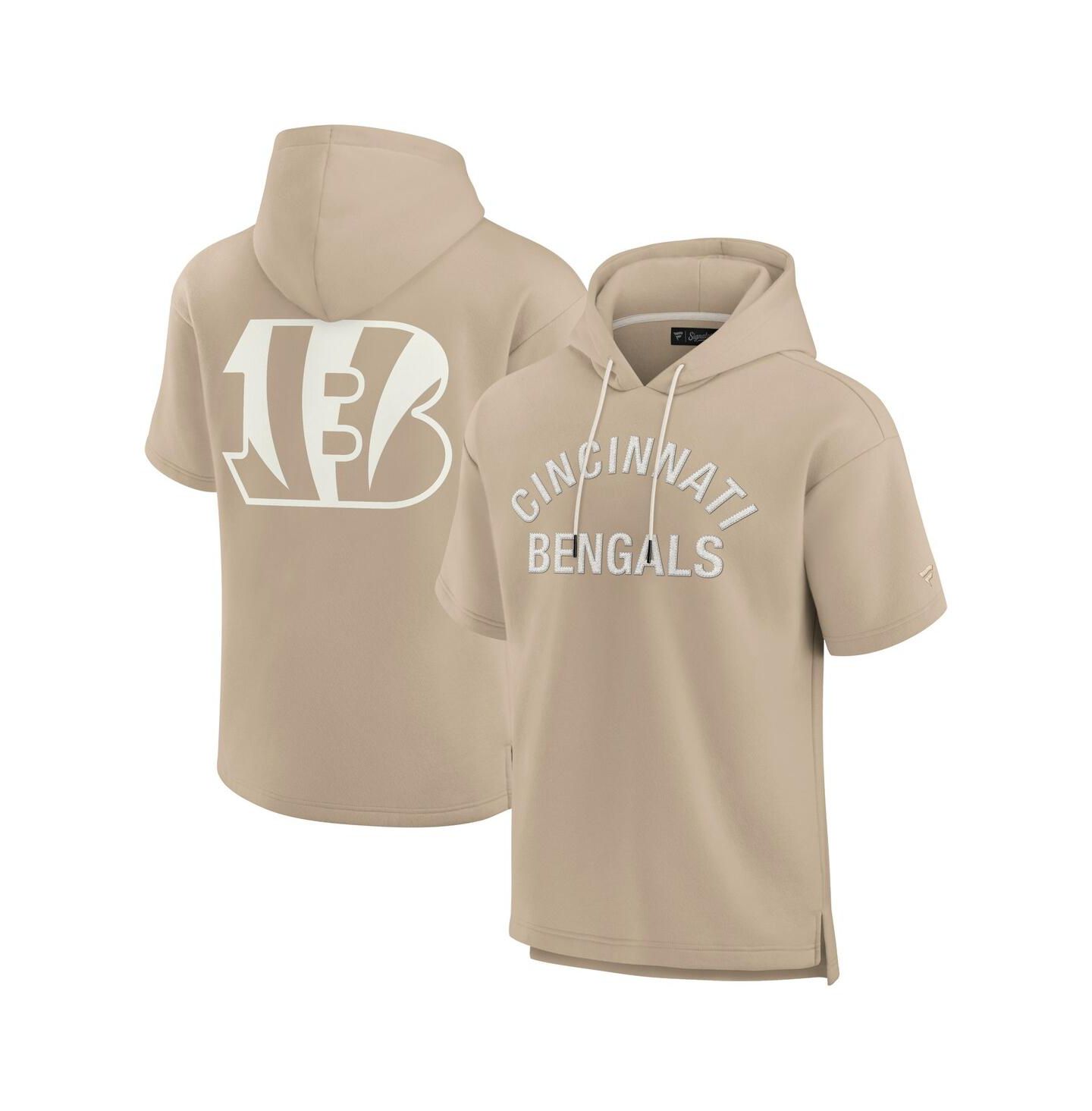 Худи Fanatics Khaki Cincinnati Bengals Elements Super Soft Fleece Short Sleeve Pullover — фото 1