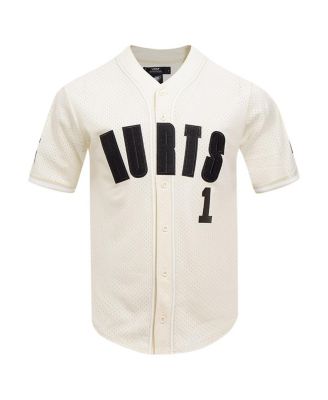 Men's Jalen Hurts Cream Philadelphia Eagles Name Number Triple Tonal Button-Up Baseball Jersey