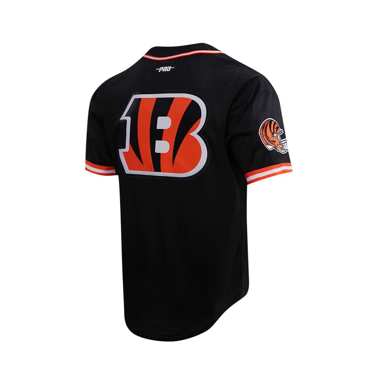 Мужская рубашка Pro Standard Joe Burrow Black Cincinnati Bengals Baseball Button-Up — фото 3