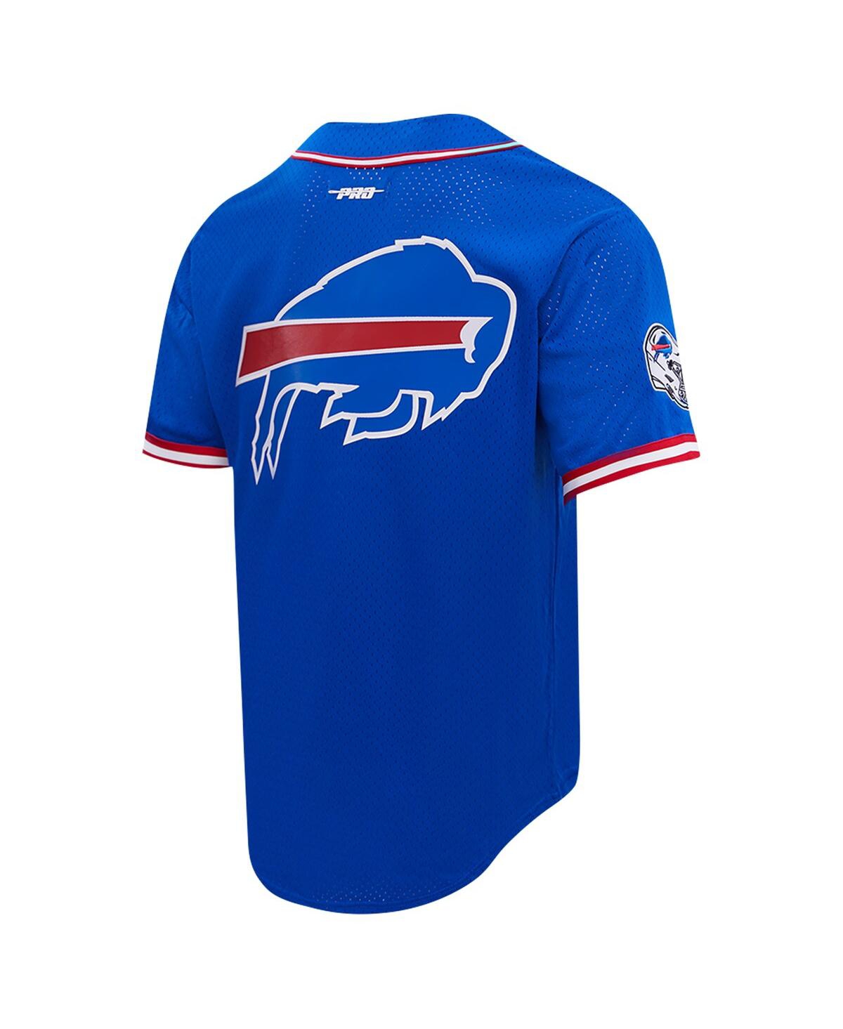 PRO STANDARD MEN'S JOSH ALLEN ROYAL BUFFALO BILLS BASEBALL BUTTON-UP SHIRT 