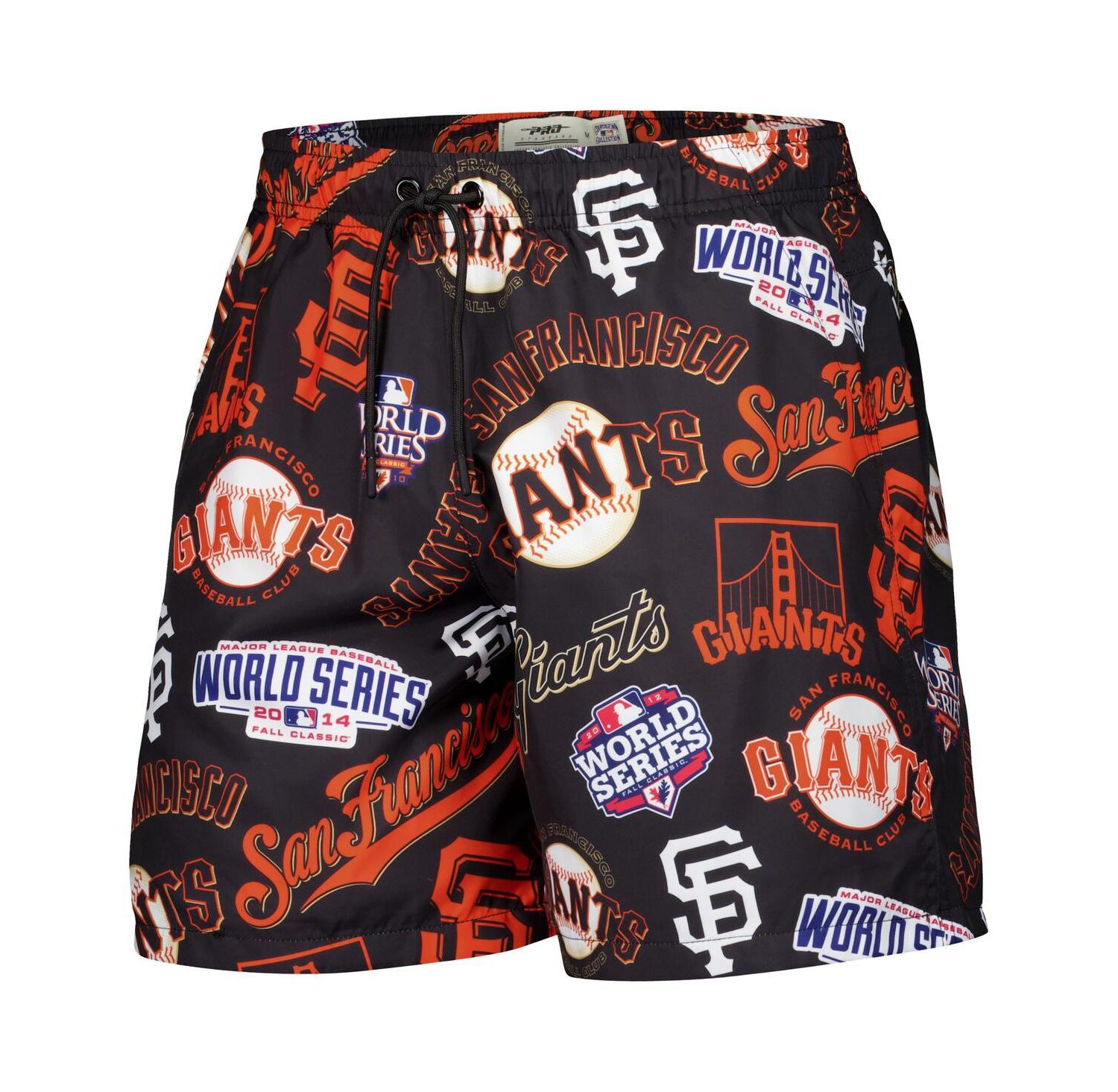 Men's Black San Francisco Giants Toss Logo Woven Shorts