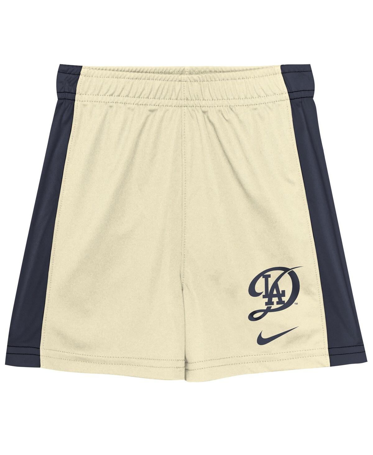 Nike PreschoolLos Angeles Dodgers 2024 City Connect T-Shirt Shorts Set - Cream