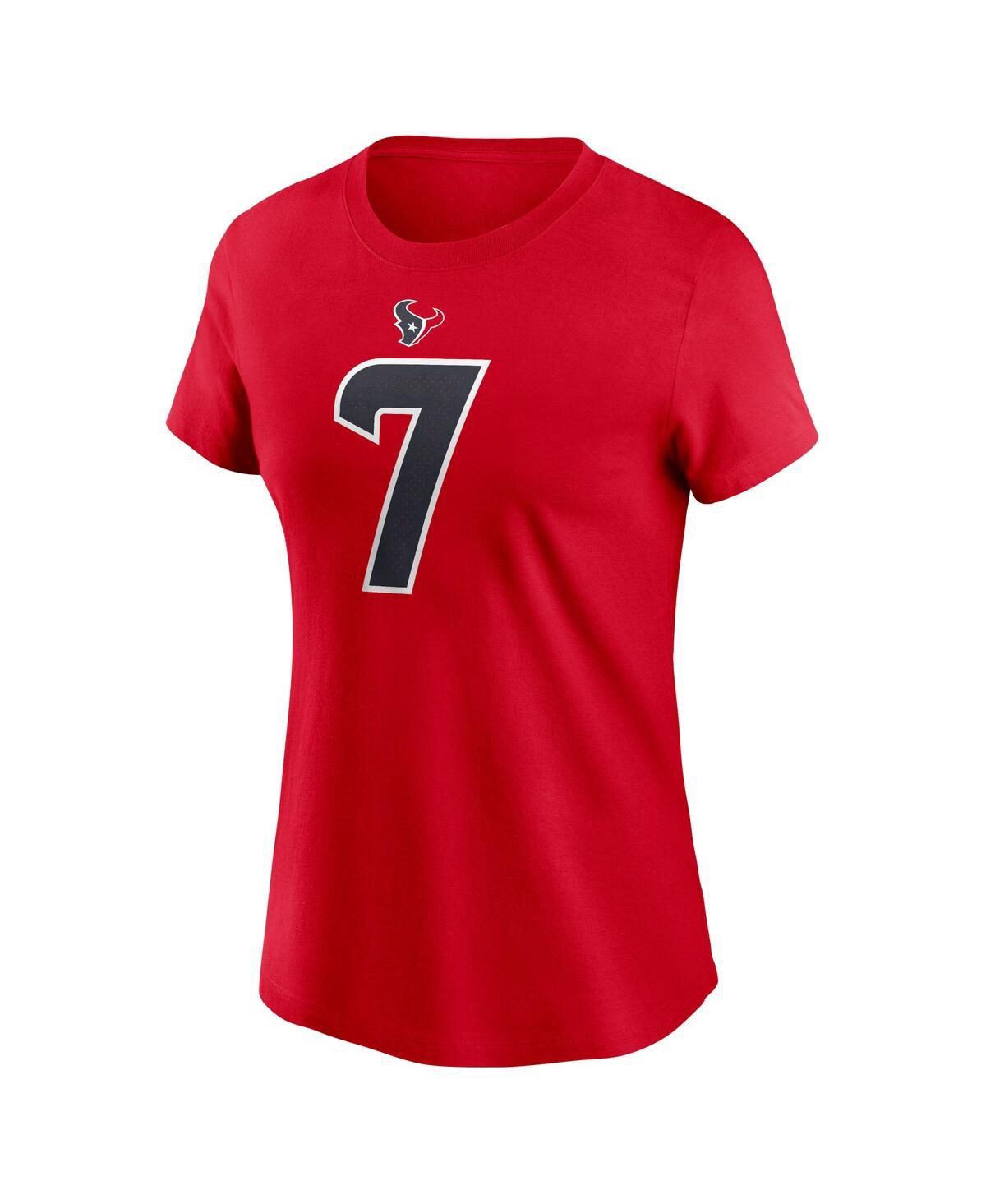 Nike Women's C.j. Stroud Red Houston Texans Player Name Number T-shirt In Red