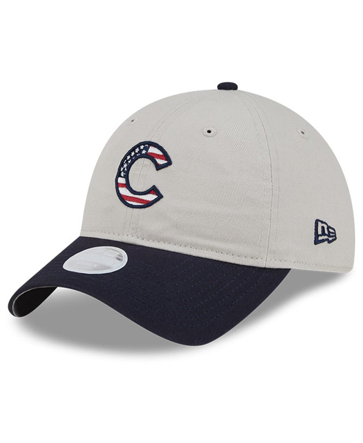 New Era Women's Black Chicago Cubs 2024 Fourth Of July 9twenty Adjustable Hat In Black