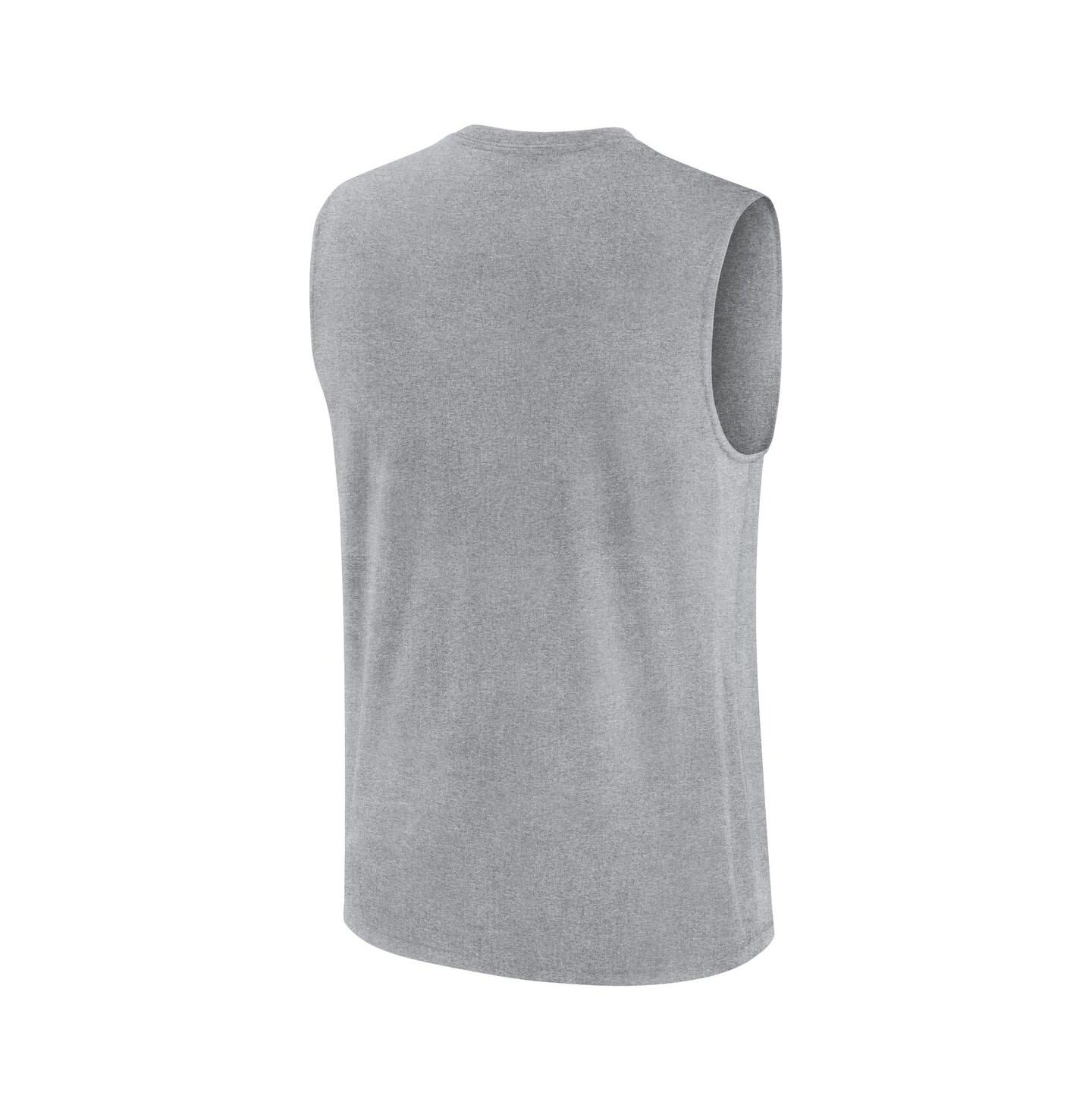 Мужские топы Jordan Heather Gray North Carolina Tar Heels Primetime Legend Lock Up Performance Muscle — фото 2