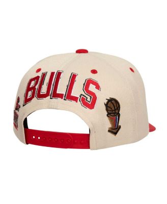 Men's Cream/Red Chicago Bulls 6x NBA Champions Soul Legacy Defined Snapback Hat