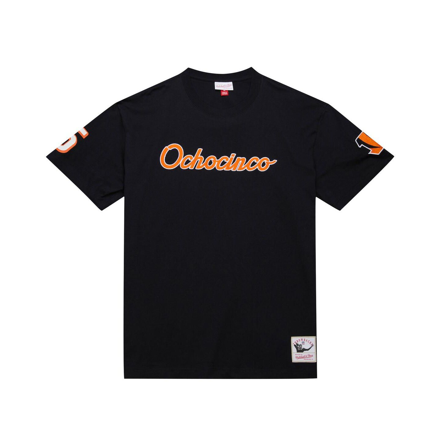 Мужская футболка Mitchell & Ness Chad Johnson Black Cincinnati Bengals Retired Player Nickname — фото 3