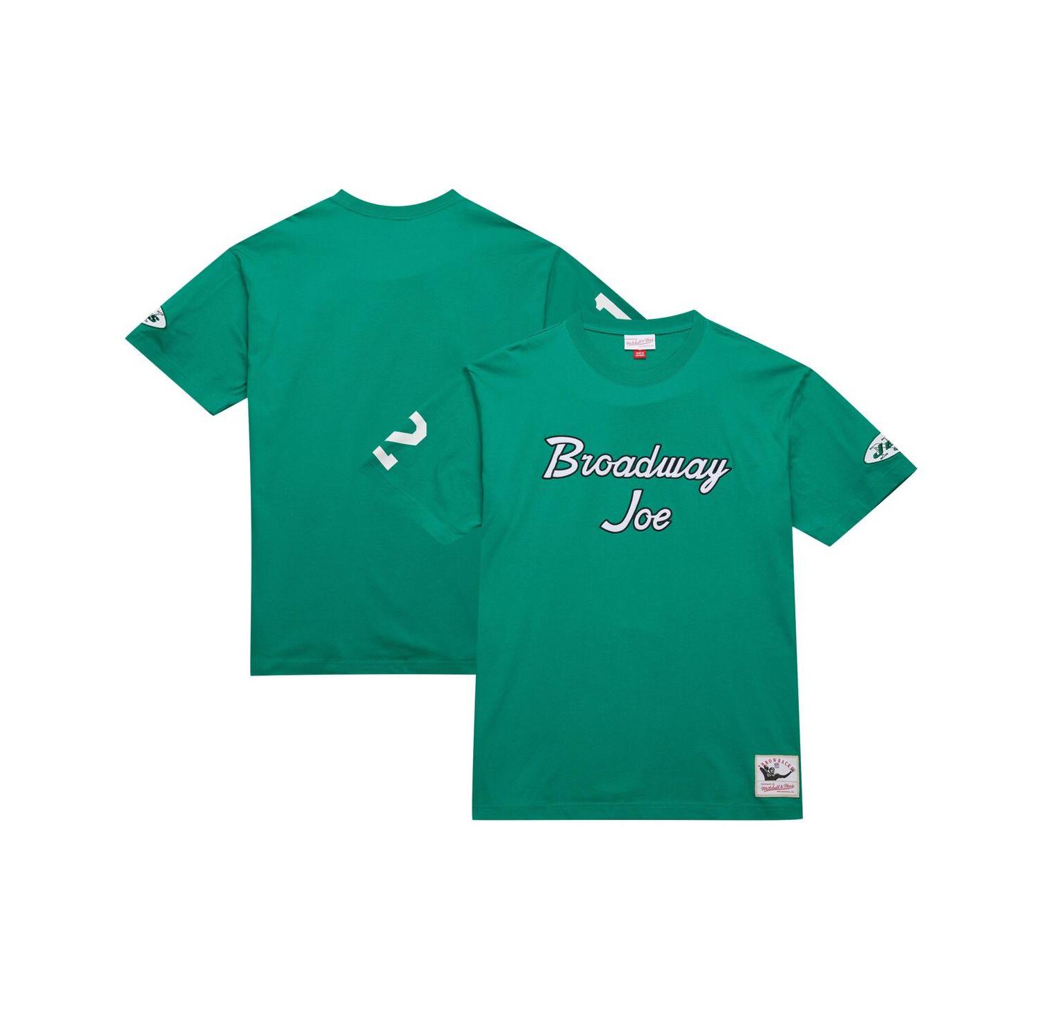 Men's Joe Namath Kelly Green New York Jets Retired Player Nickname T-Shirt