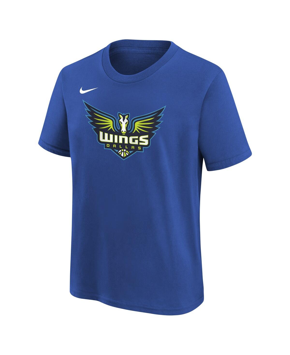 Nike Big Boys And Girls Royal Dallas Wings Essential Logo T-shirt In Royal