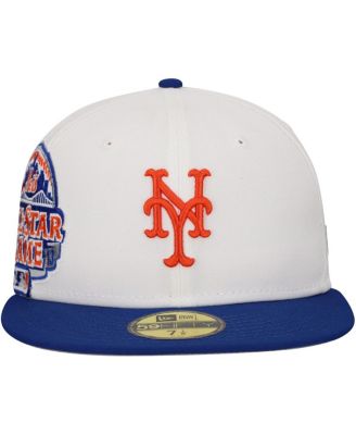 Men's White/Royal New York Mets Major Sidepatch 59FIFTY Fitted Hat