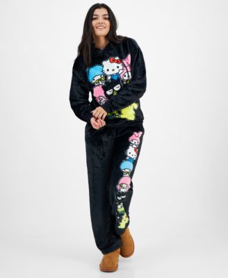 Juniors Hello Kitty Plush Fleece Graphic Hoodie Sweatpants