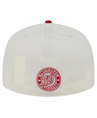 Men's Cream/Red Washington Nationals Lonestar 59FIFTY Fitted Hat