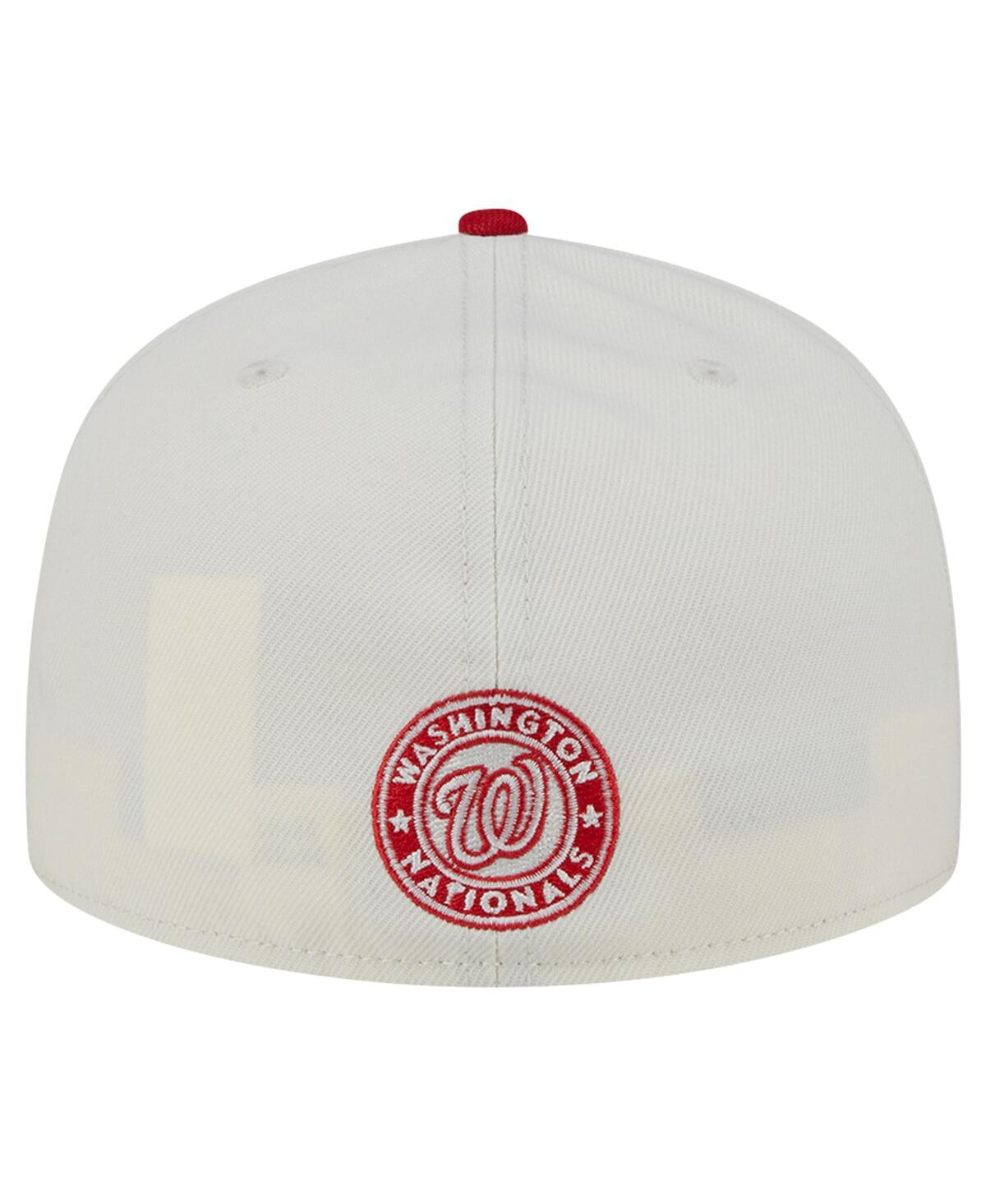 New Era Men'sRed Washington Nationals Lonestar 59FIFTY Fitted Hat - Cream, Red
