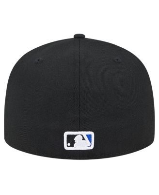 Men's Black Chicago Cubs Checkered Undervisor 59FIFTY Fitted Hat