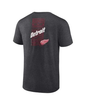 Men's Heather Charcoal Detroit Red Wings Backbone T-Shirt