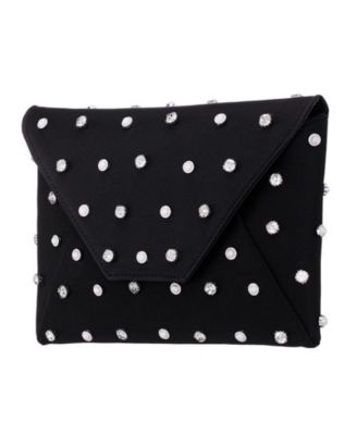Imitation Pearl/Crystal Adorned Square Envelope Clutch