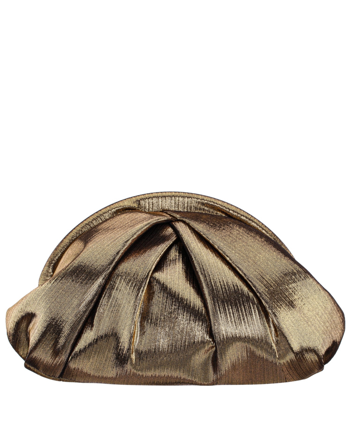 NINA METALLIC SHEEN SOFT PLEATED CLUTCH 