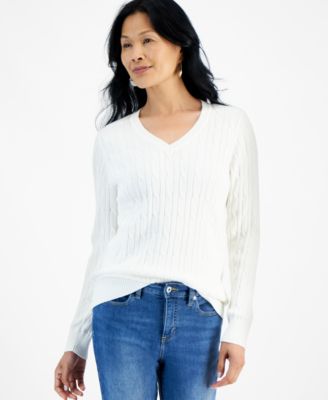 Macys womens cotton sweaters best sale