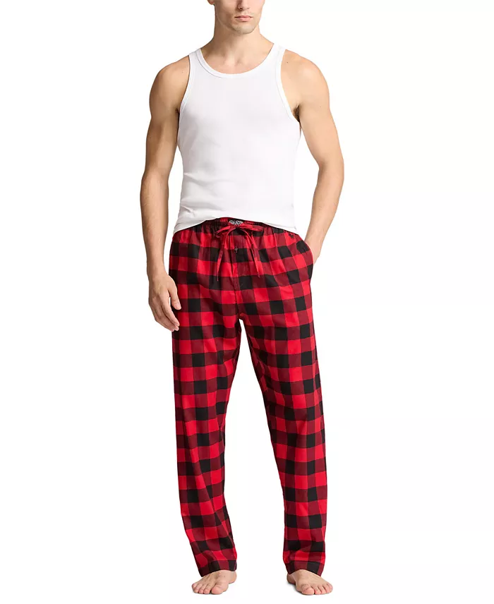 Men's Plaid Flannel Pajama Pants - thumbnail 3
