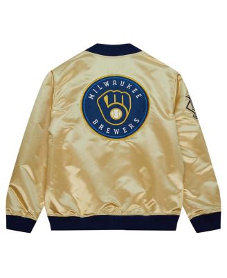 Gold Milwaukee Brewers OG 2.0 Lightweight Satin Full-Zip Jacket