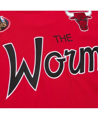 Men's Dennis Rodman Red Chicago Bulls Premium Nickname T-Shirt
