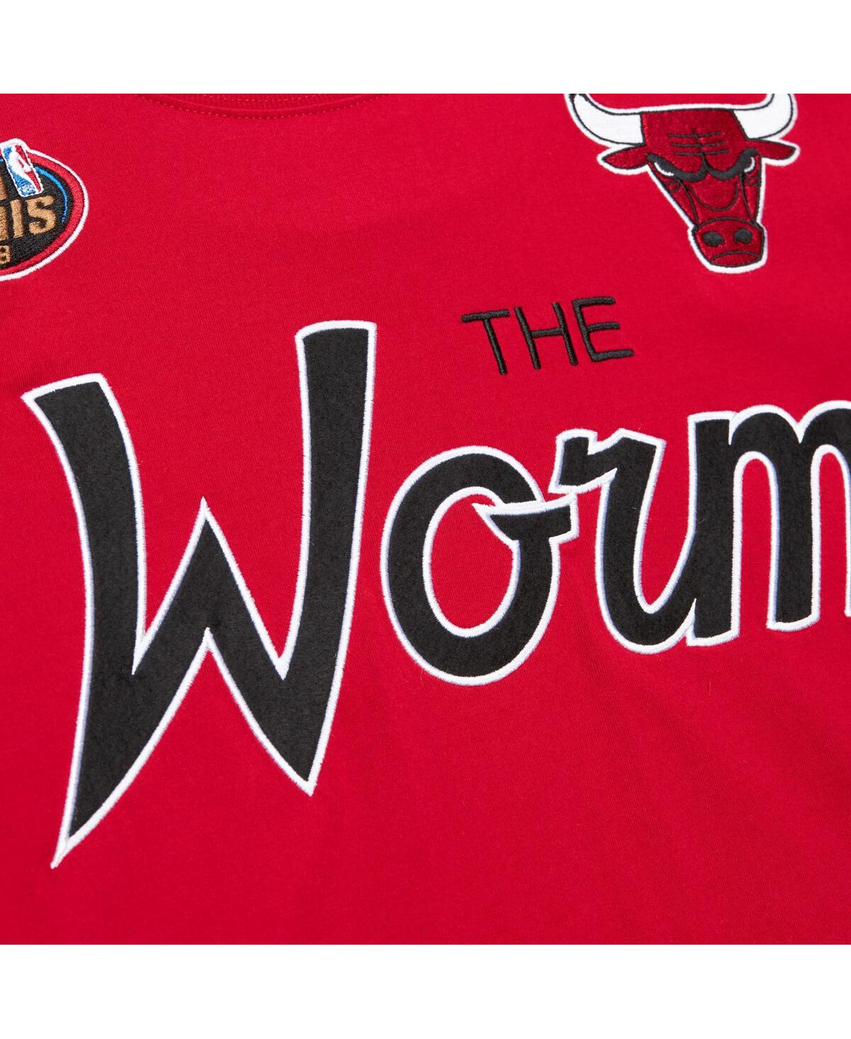 Mitchell & Ness Men's Dennis RodmanChicago Bulls Premium Nickname T-Shirt - Red
