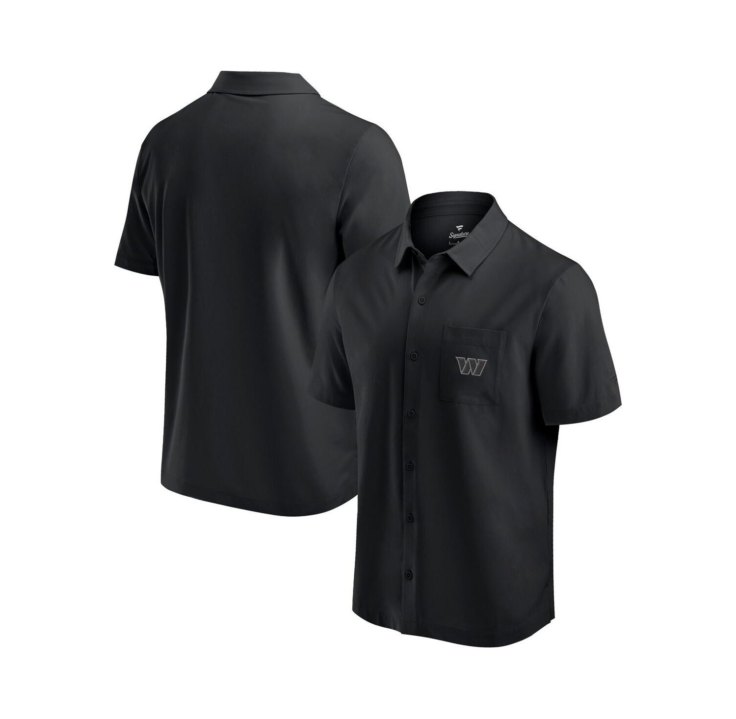 Men's Black Washington Commanders Front Office Button-Up Shirt