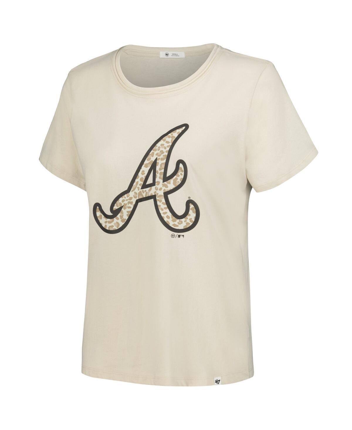'47 Brand Women'sAtlanta Braves Imprint Frankie T-Shirt - Oatmeal