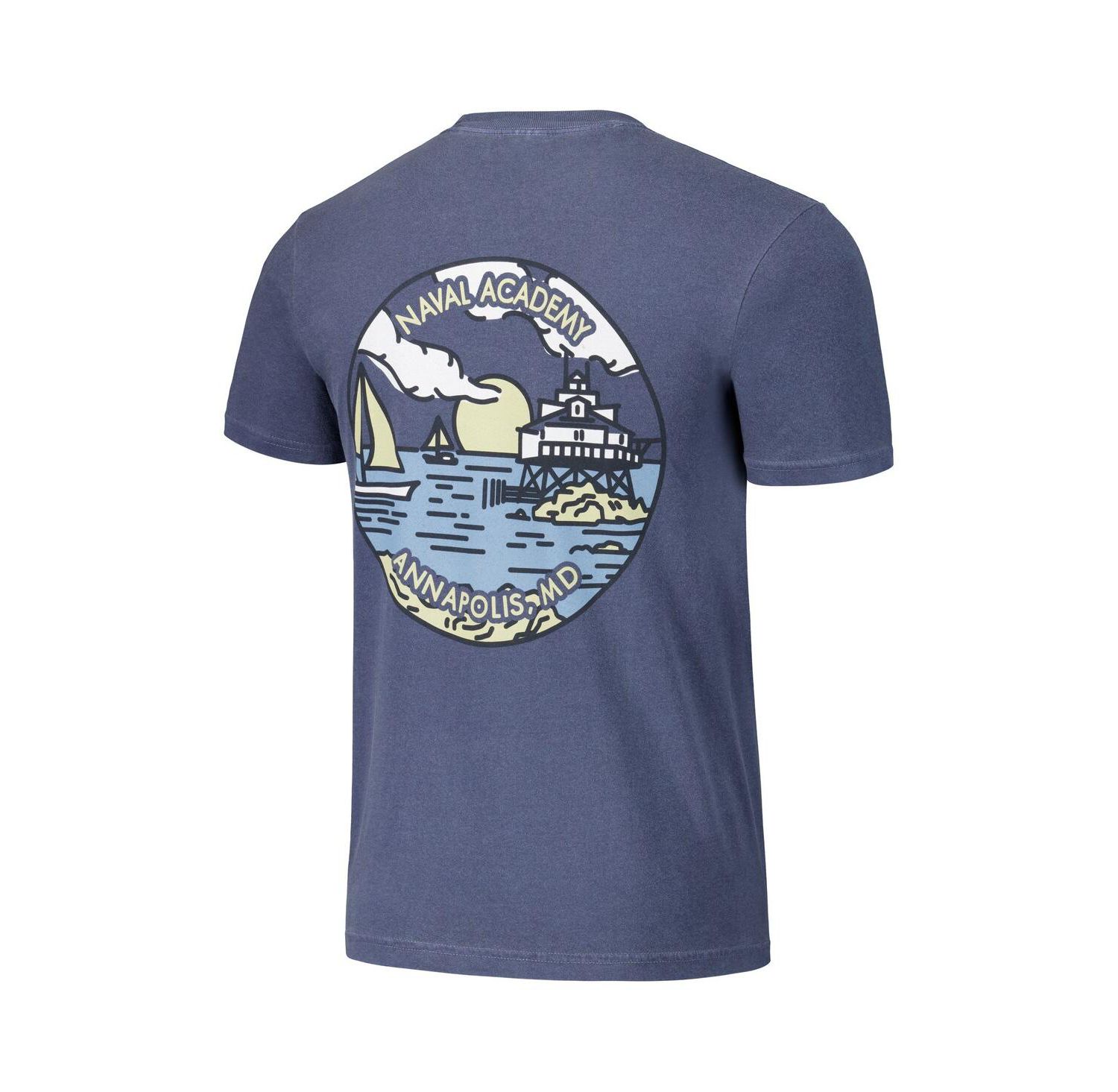 Men's and Women's Navy Midshipmen Scenic Comfort Colors T-Shirt