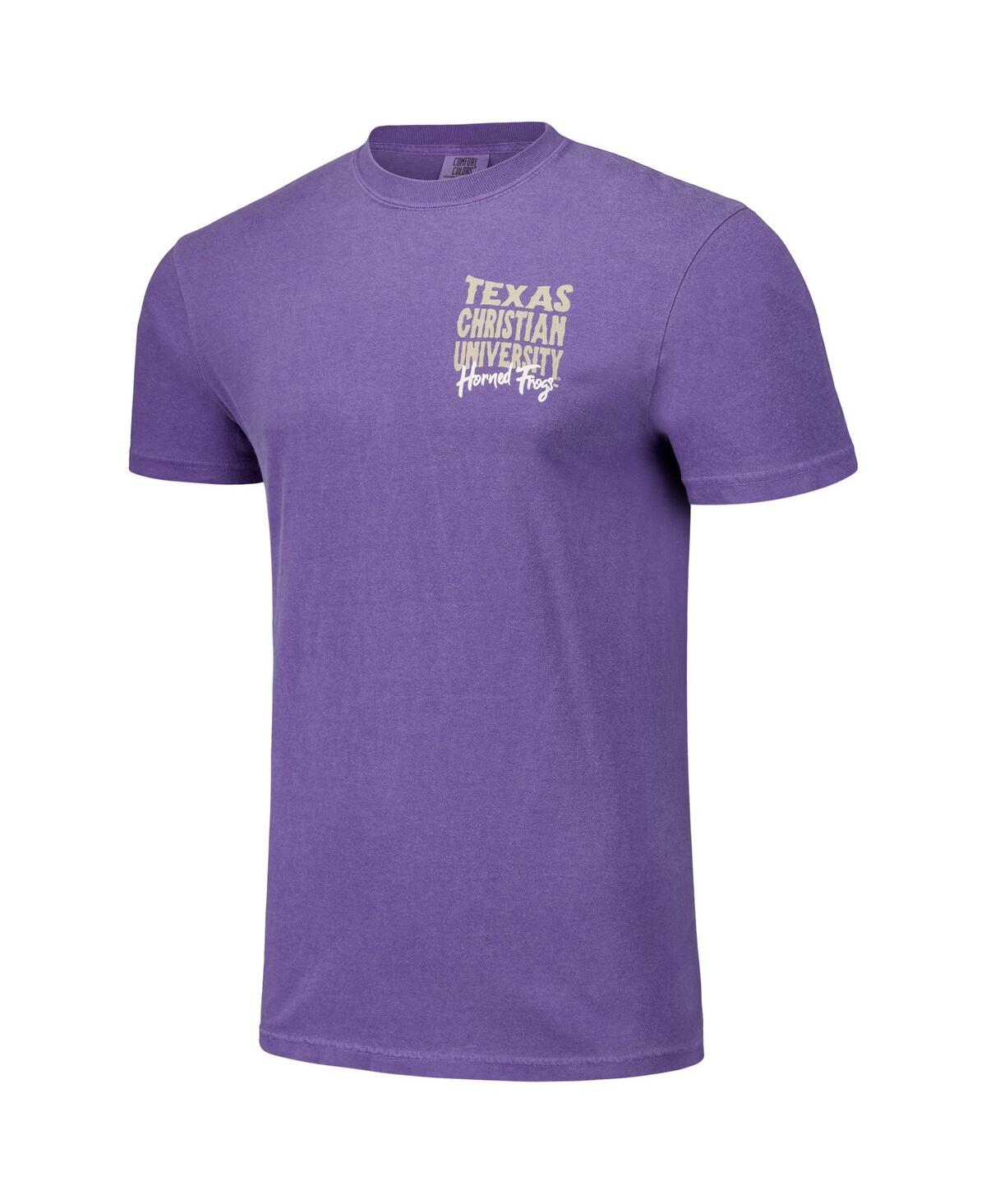 Image One Men's And Women's Purple Tcu Horned Frogs Hyper Local Welcome To Campus T-shirt In Purple