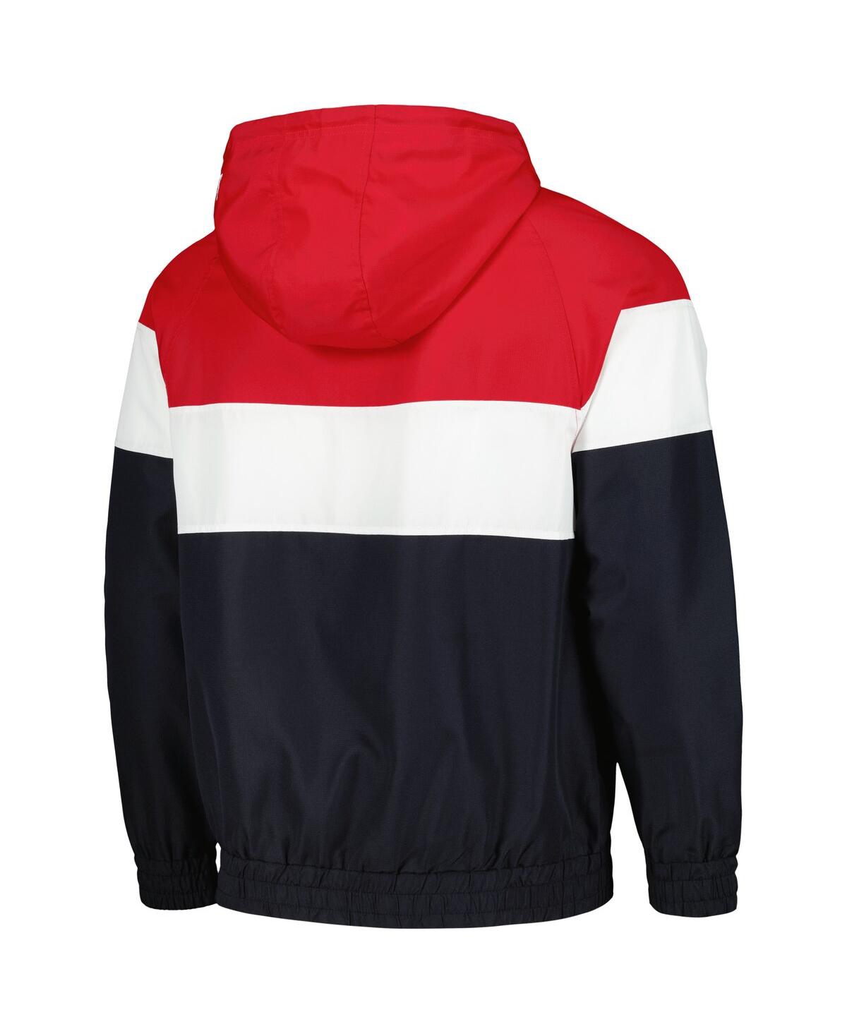 5th & Ocean Men's By New Era Navy Usmnt Throwback Quarter-zip Windbreaker Jacket In Navy