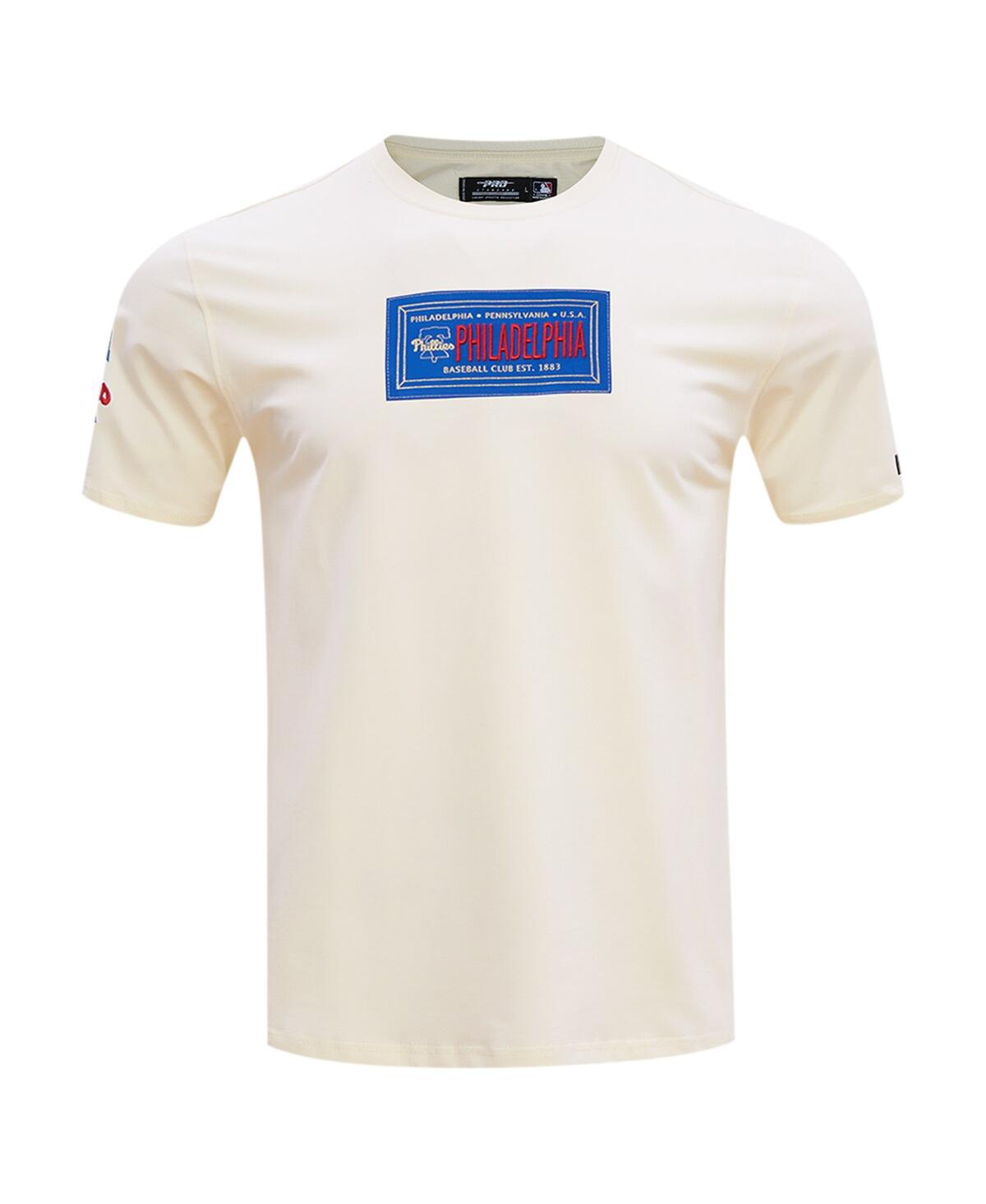 Pro Standard Men'sPhiladelphia Phillies Club Member Badge T-Shirt - Cream
