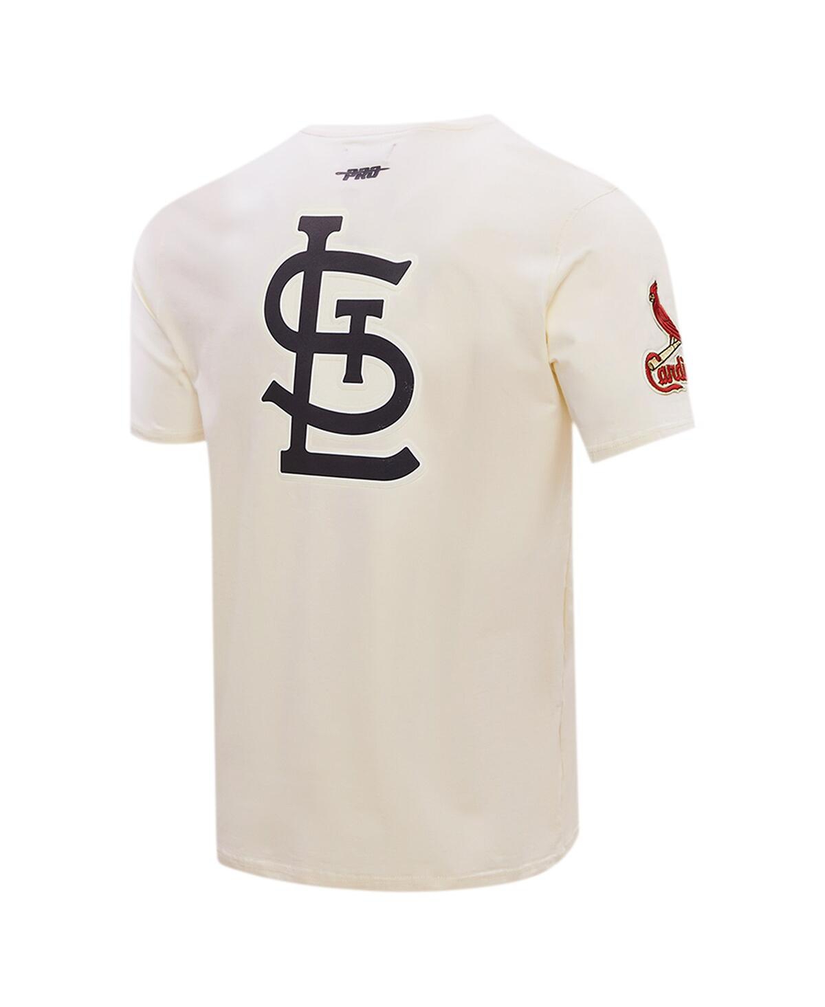 Pro Standard Men'sSt. Louis Cardinals Club Member Badge T-Shirt - Cream