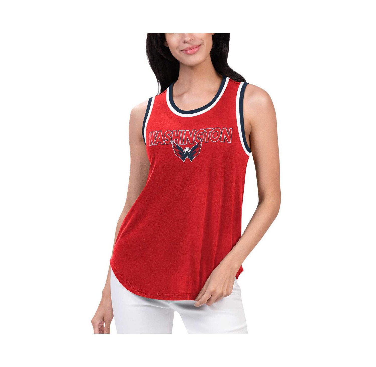 Women's Red Washington Capitals Strategy Tank Top