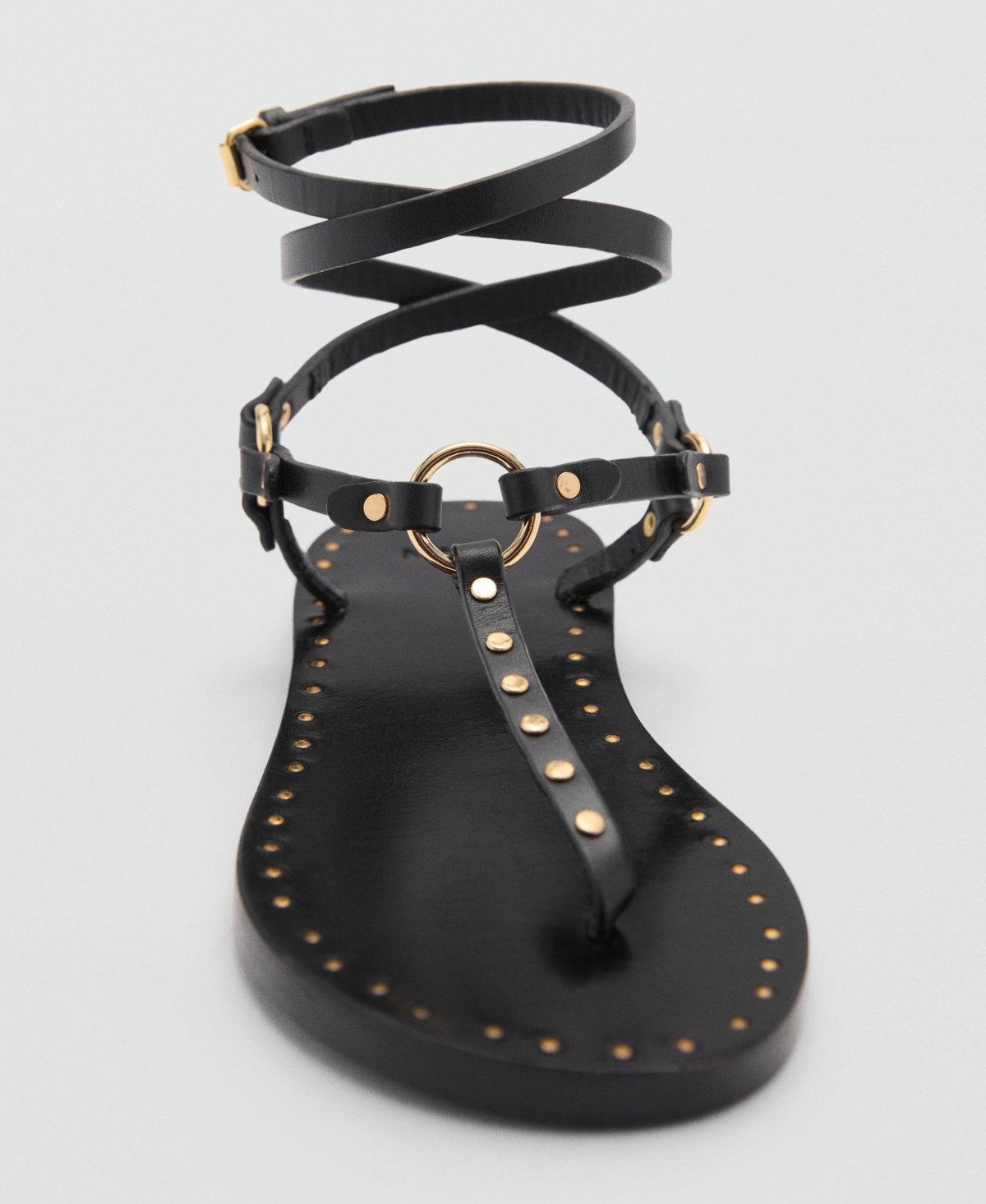 Mango Women's Leather Straps Sandals