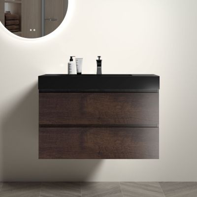  Matte Black Integrated Quartz Basin Modern Elegance for Your Bathroom